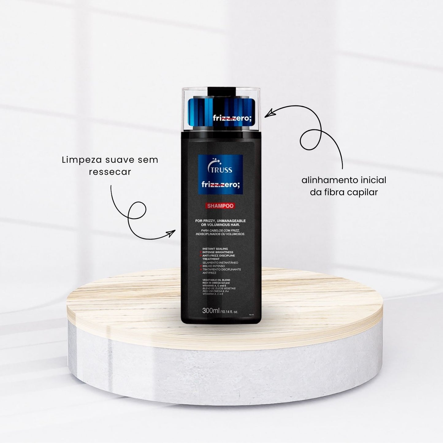 Kit Truss Frizz Zero Shampoo 300 ml + Condicionador 300 ml + Leave-in 260 ml