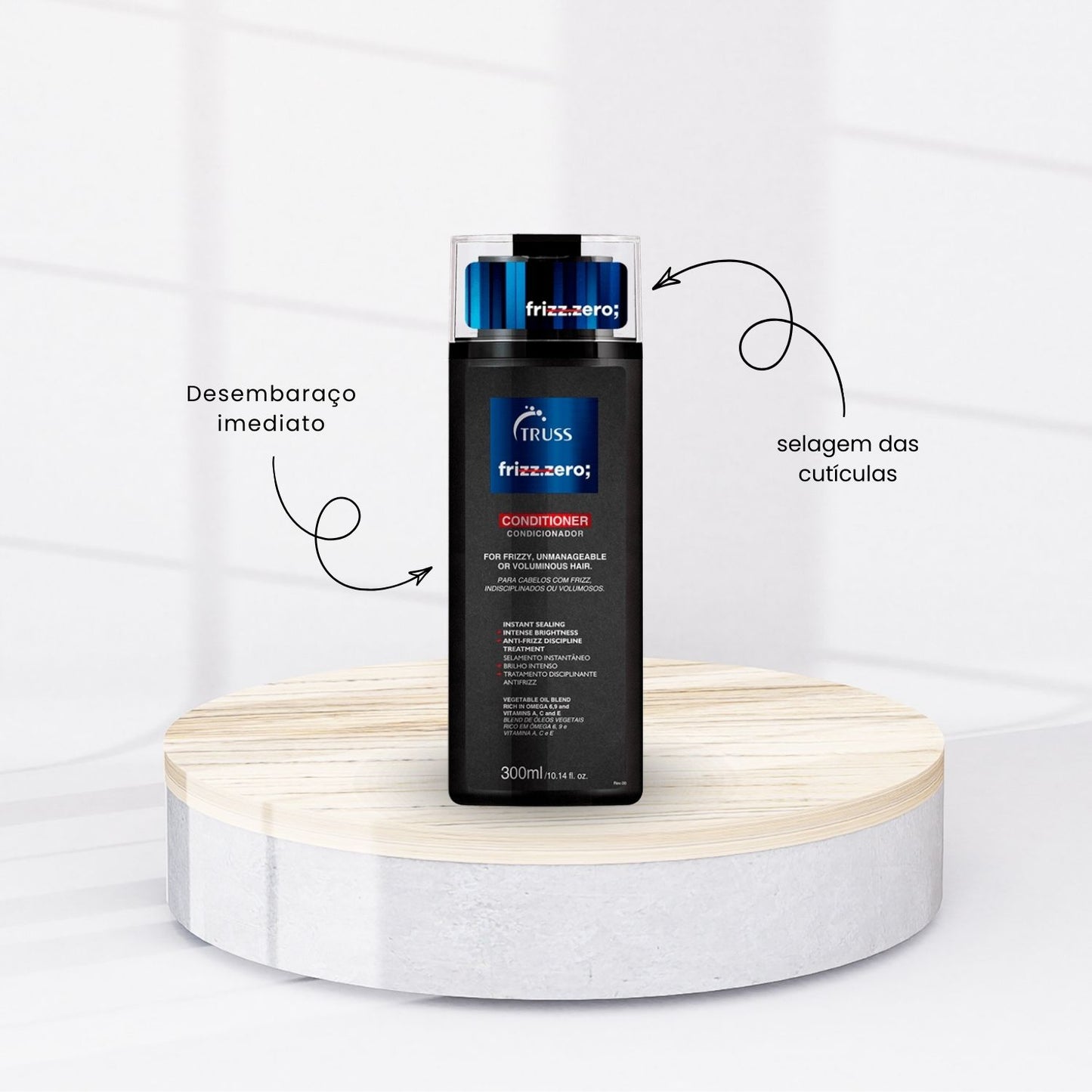 Kit Truss Frizz Zero Shampoo 300 ml + Condicionador 300 ml + Leave-in 260 ml