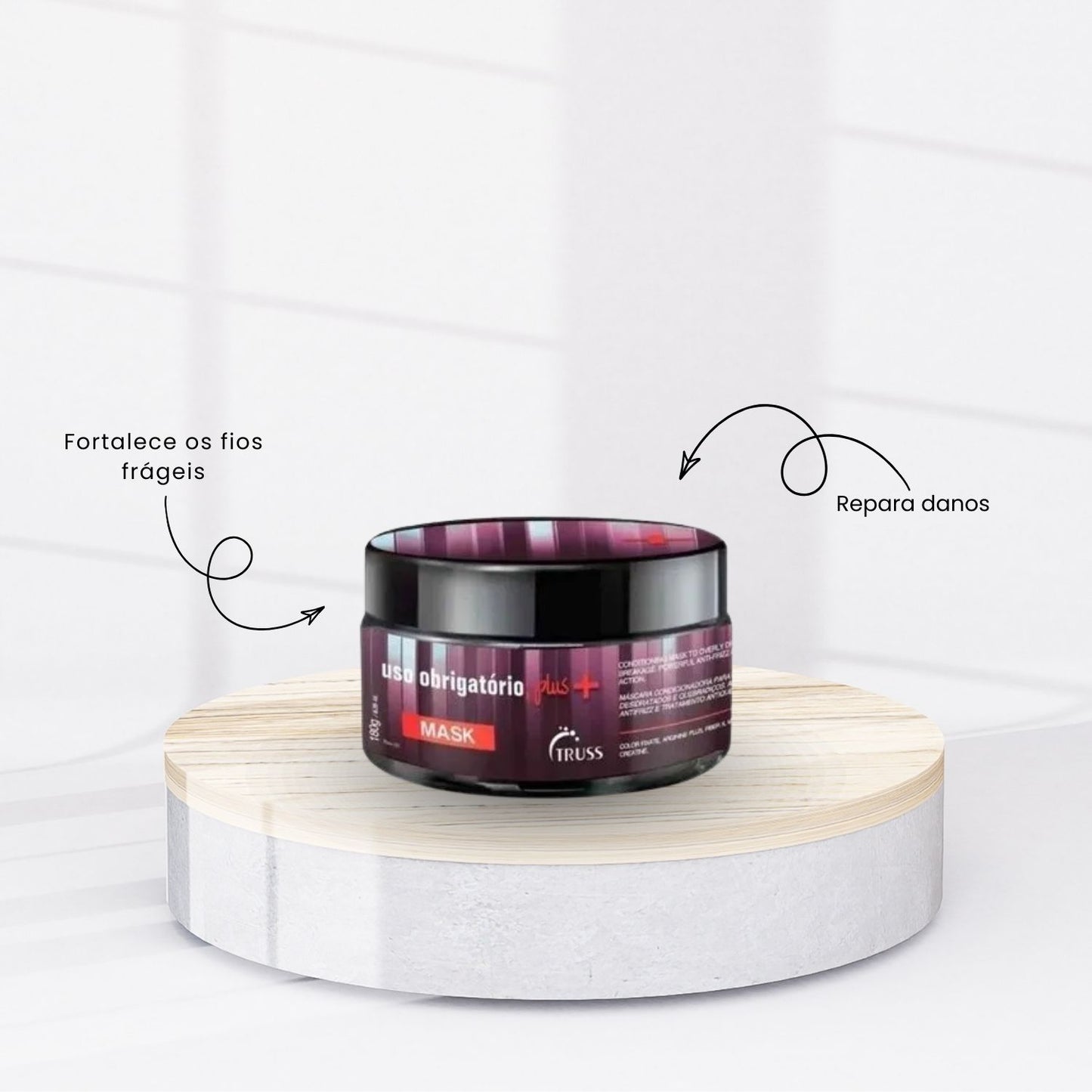 Kit Truss Uso Obrigatório Plus+ Shampoo + Condicionador 300 ml + Máscara 180 ml