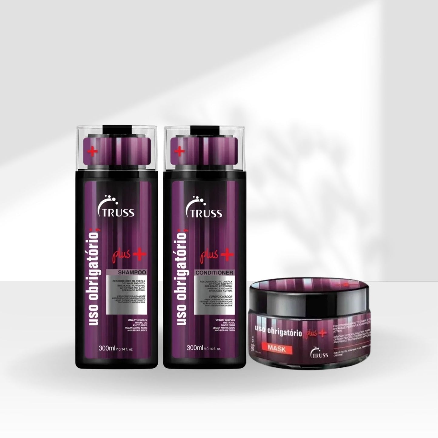 Kit Truss Uso Obrigatório Plus+ Shampoo + Condicionador 300 ml + Máscara 180 ml