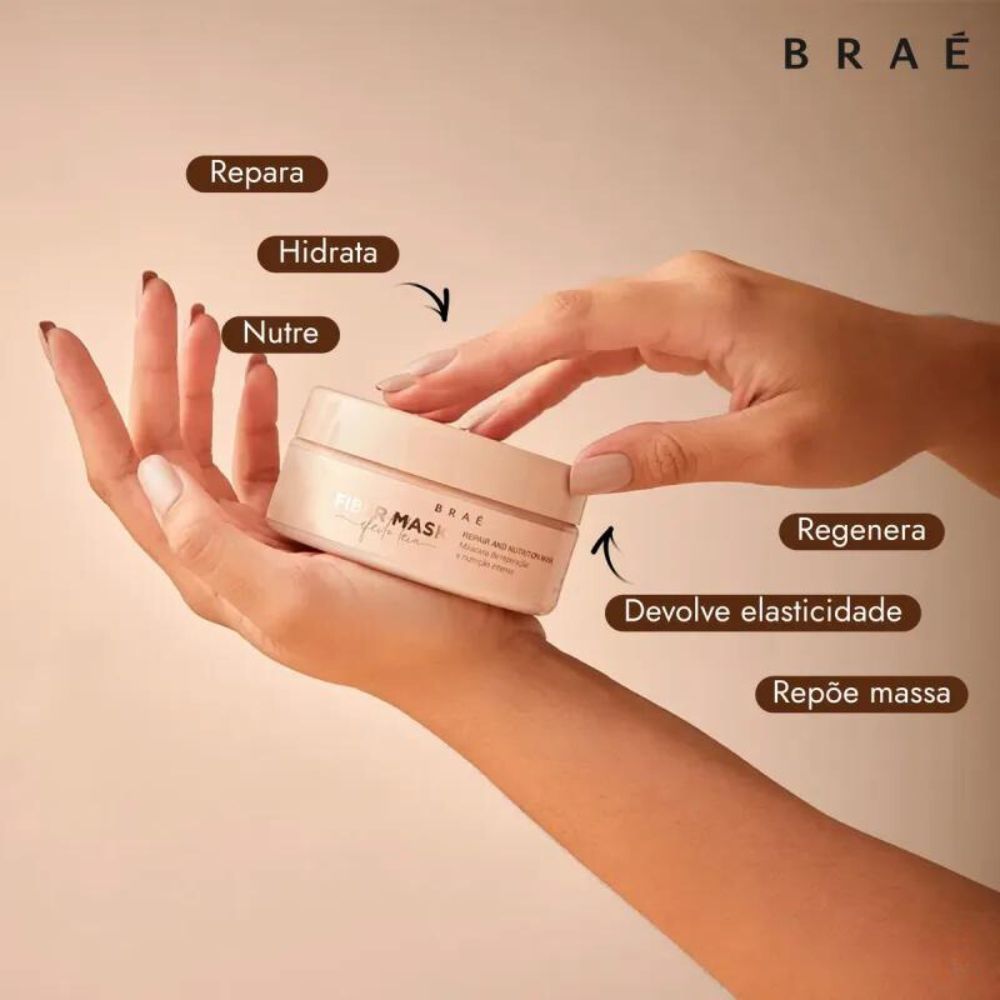 Máscara Braé Fiber Mask Efeito Teia 200 g