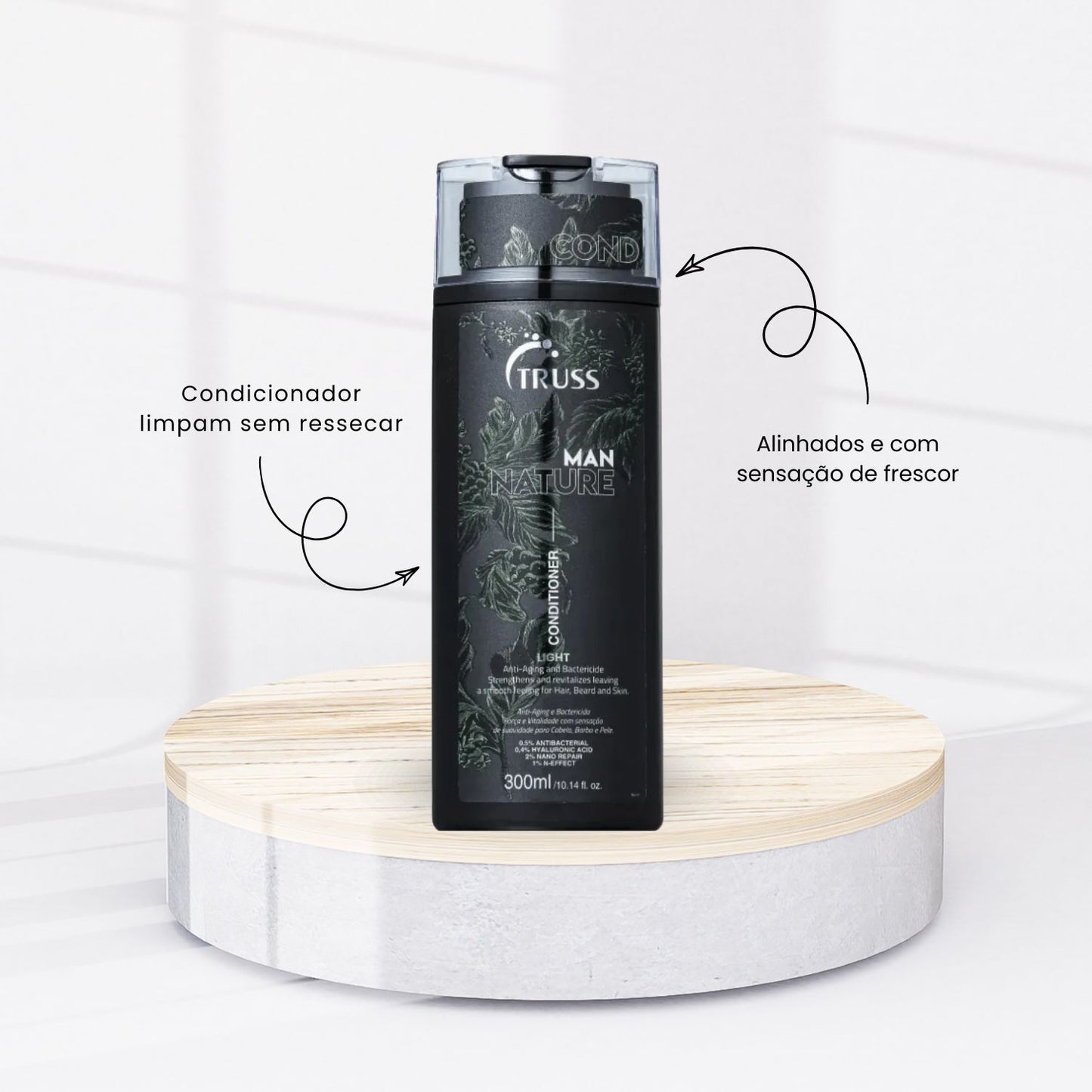 Kit Truss Man Nature Shampoo + Condicionador 300 ml + Uso Obrigatorio 260 ml