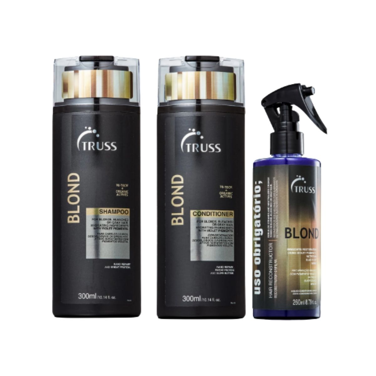 Kit Truss Blond Shampoo + Condicionador 300 ml + Uso Obrigatório Blond