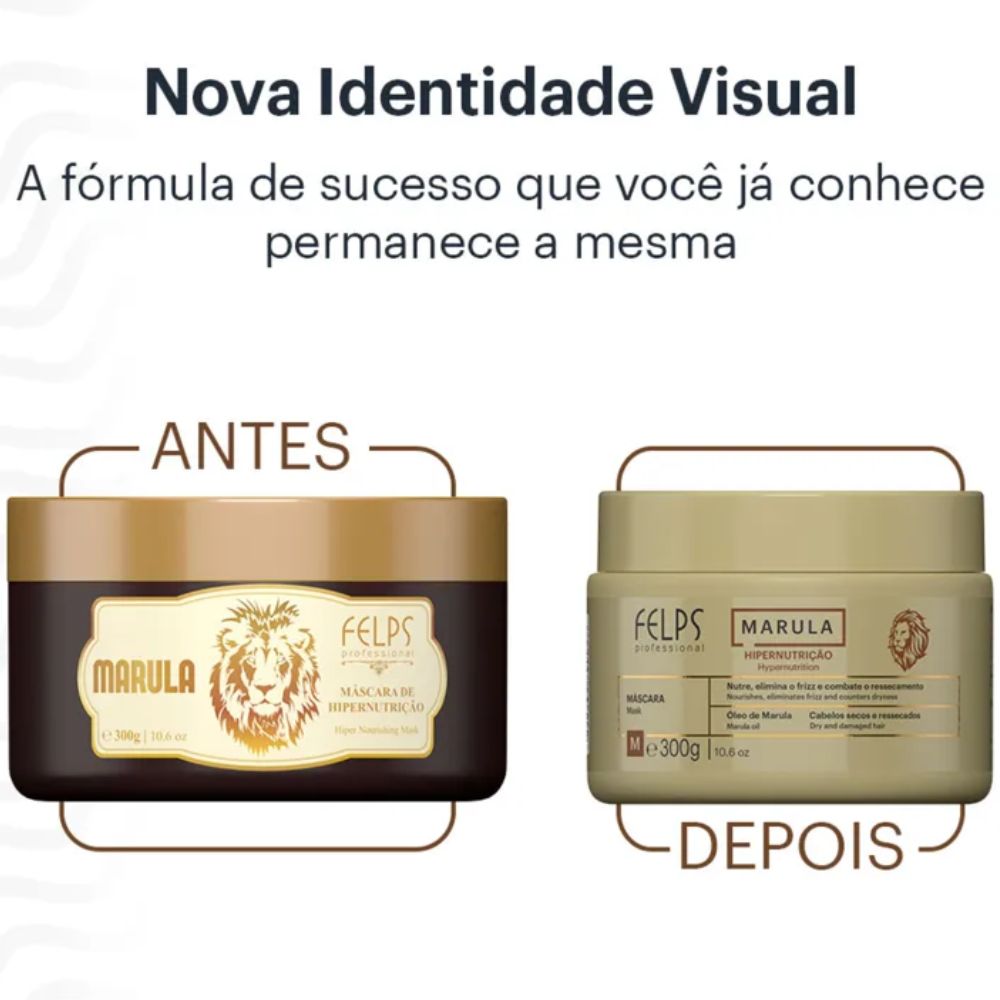 Máscara Felps Marula de Hiper Máscara de Nutrição 300 g