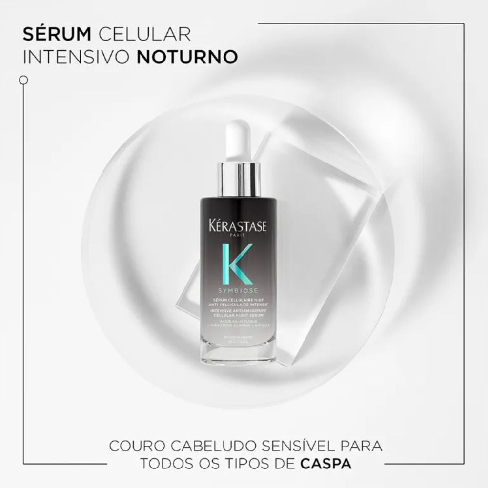 Serum Kérastase Symbiose Cellulaire Nuit Anti-Pelliculaire Intensif Oleo Reparador de Pontas Noturno 90 ml