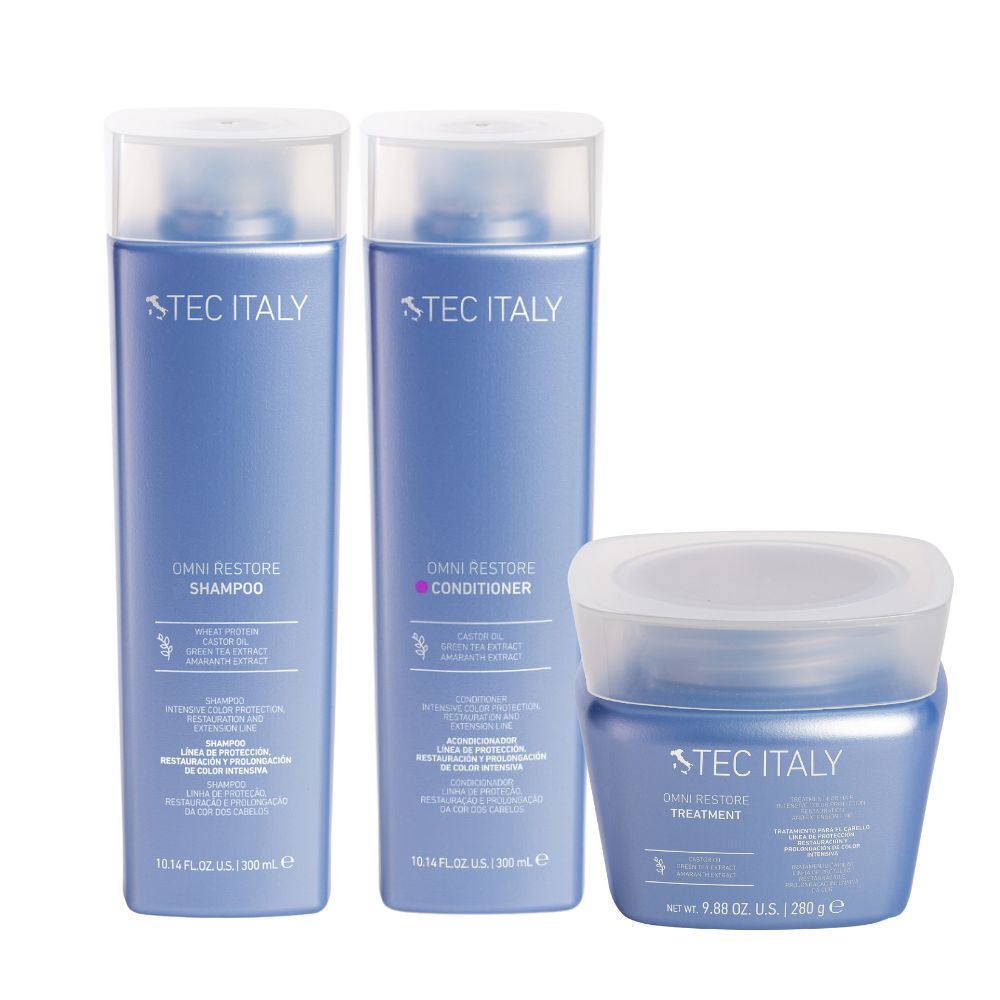 Kit Tec Italy Omni Restore Shampoo + Condicionador 300 ml + Máscara 280 g