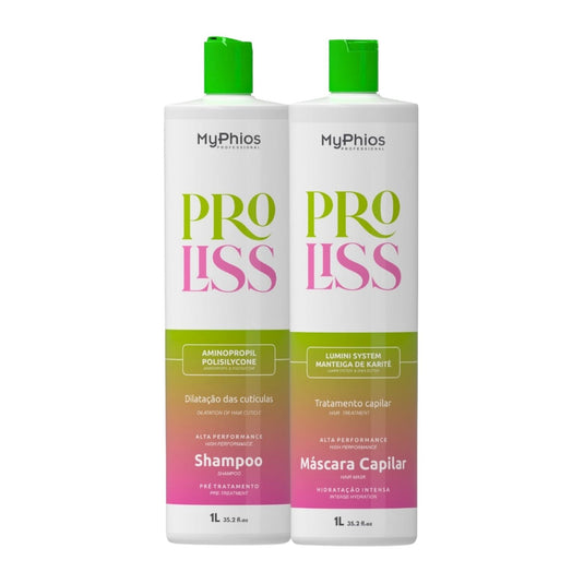 Kit MyPhios ProLiss Shampoo e Máscara Capilar 1 Litro