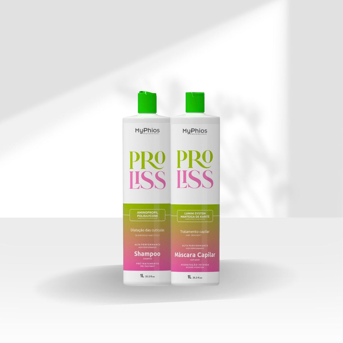Kit MyPhios ProLiss Shampoo e Máscara Capilar 1 Litro