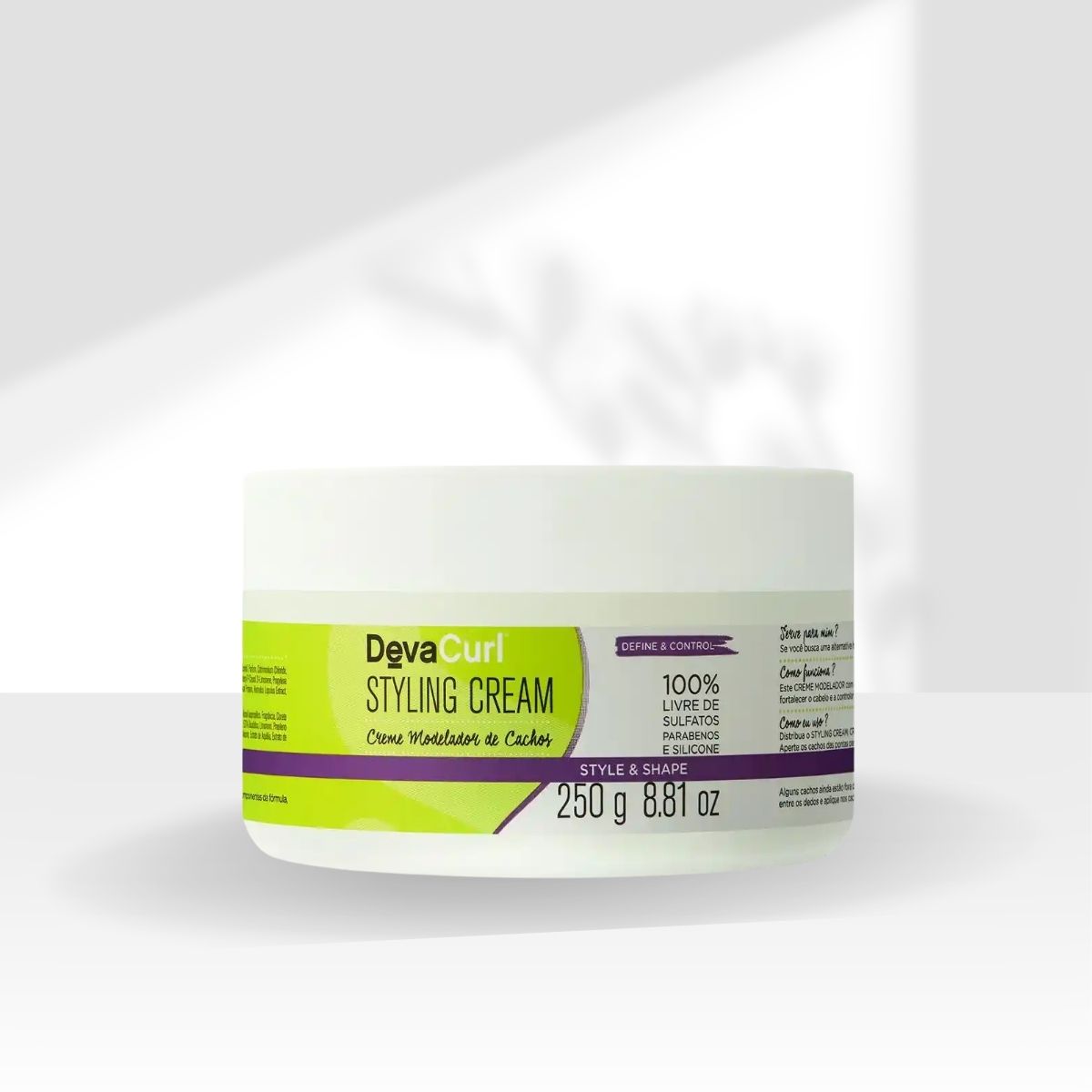 Leave-in DevaCurl Styling Cream Creme Modelador de Cachos para Cabelo Cacheado 250 g