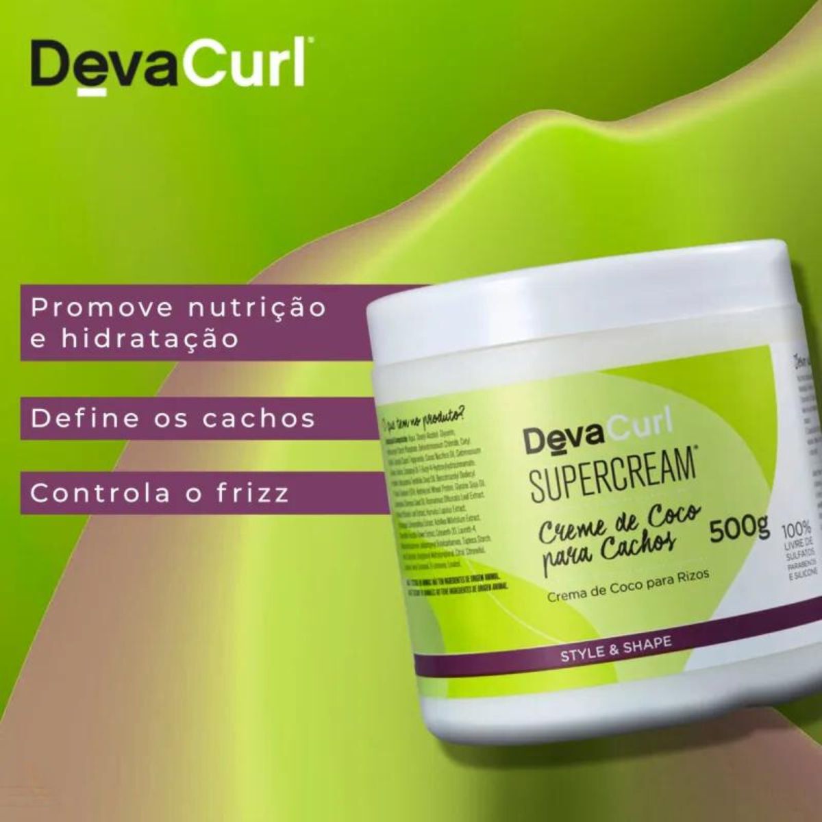 Leave-in DevaCurl Styling Cream Creme Modelador de Cachos para Cabelo Cacheado 500 g