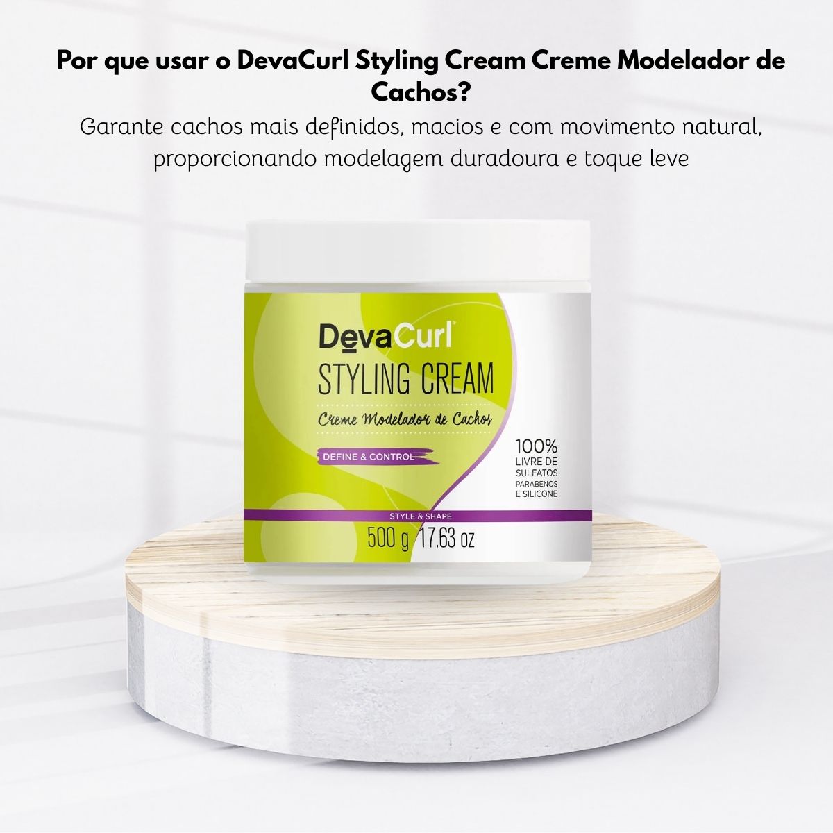 Leave-in DevaCurl Styling Cream Creme Modelador de Cachos para Cabelo Cacheado 500 g