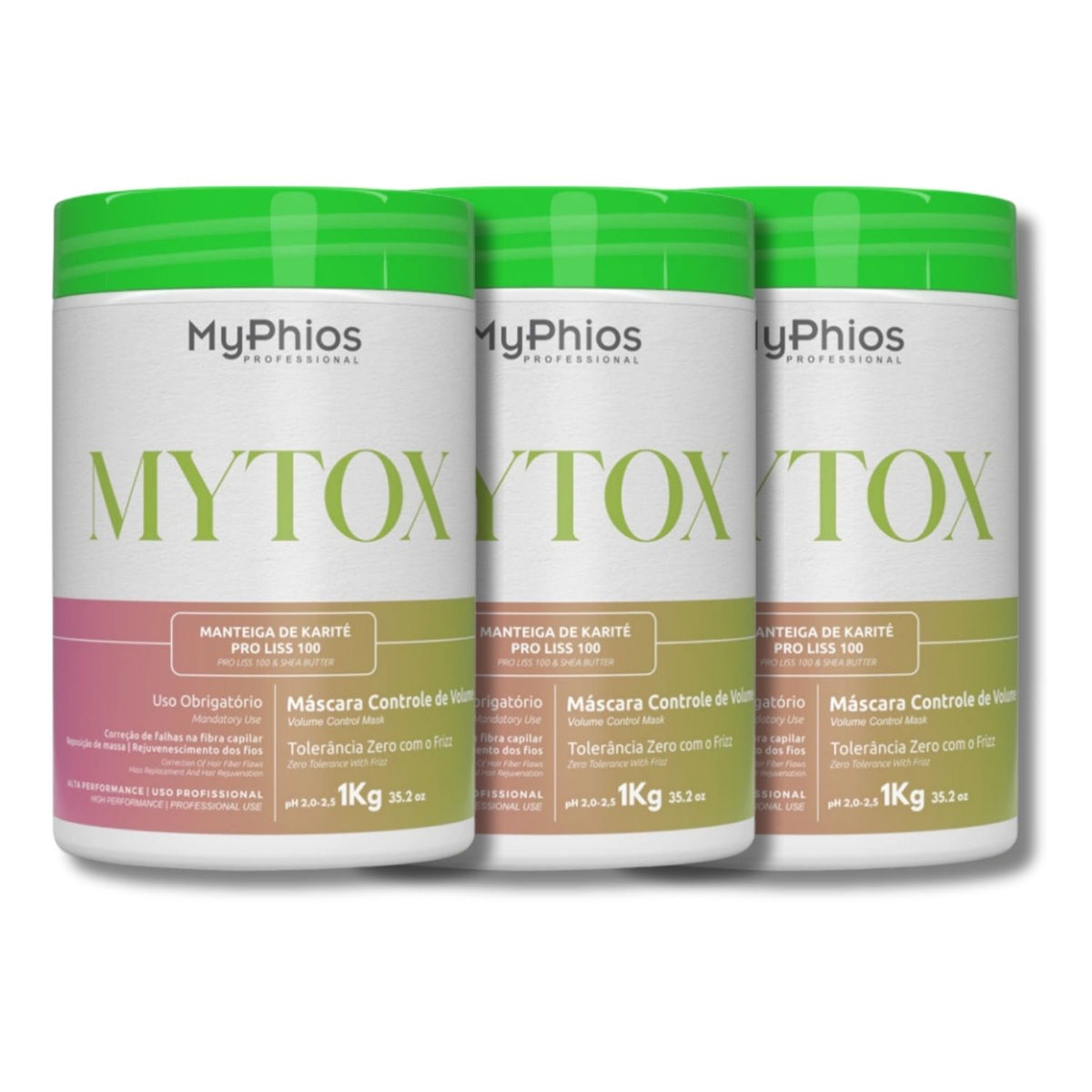 Kit MyPhios Mytox 3 Máscara Controle de Volume 1 Kg