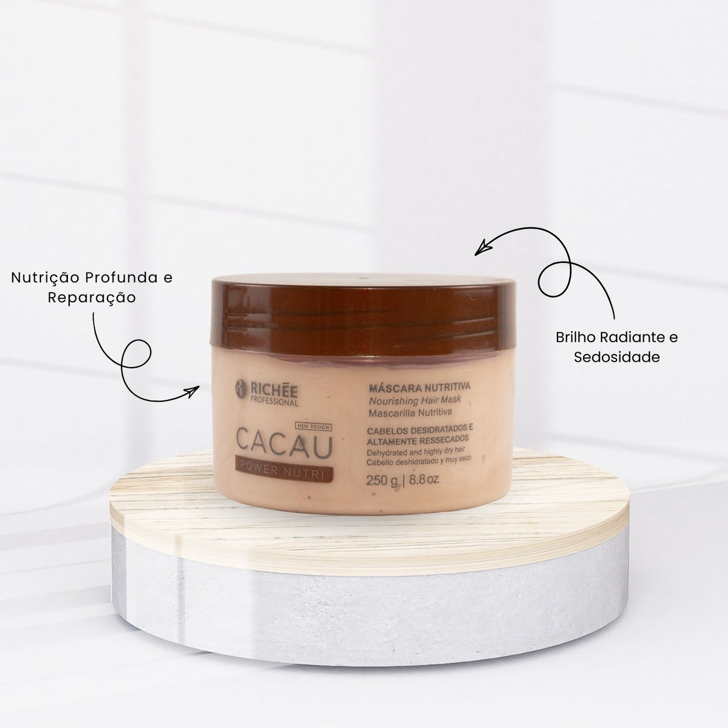 Kit Richée Cacau Power Nutri Shampoo 250 ml + Condicionador 250 ml + Máscara 250 g