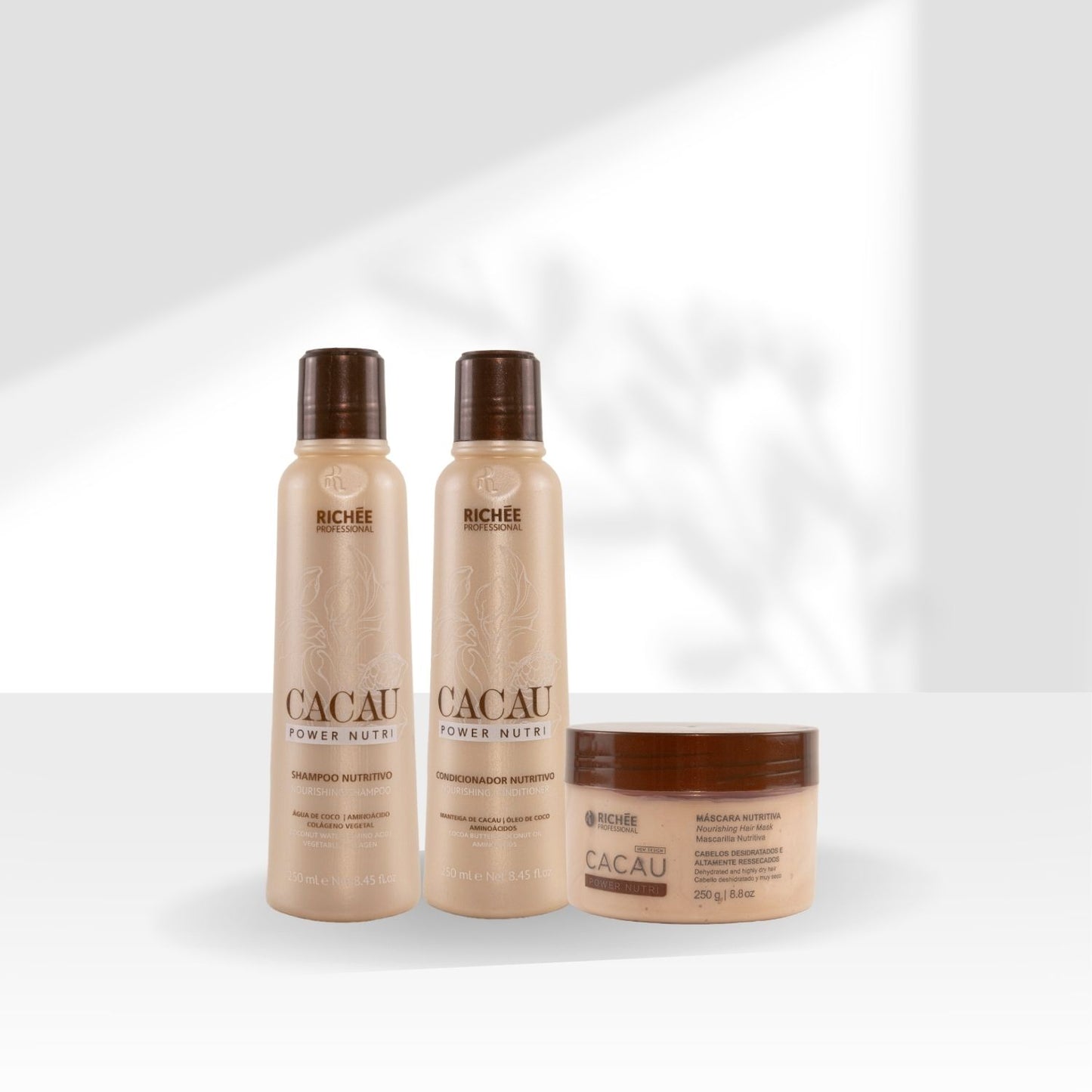 Kit Richée Cacau Power Nutri Shampoo 250 ml + Condicionador 250 ml + Máscara 250 g