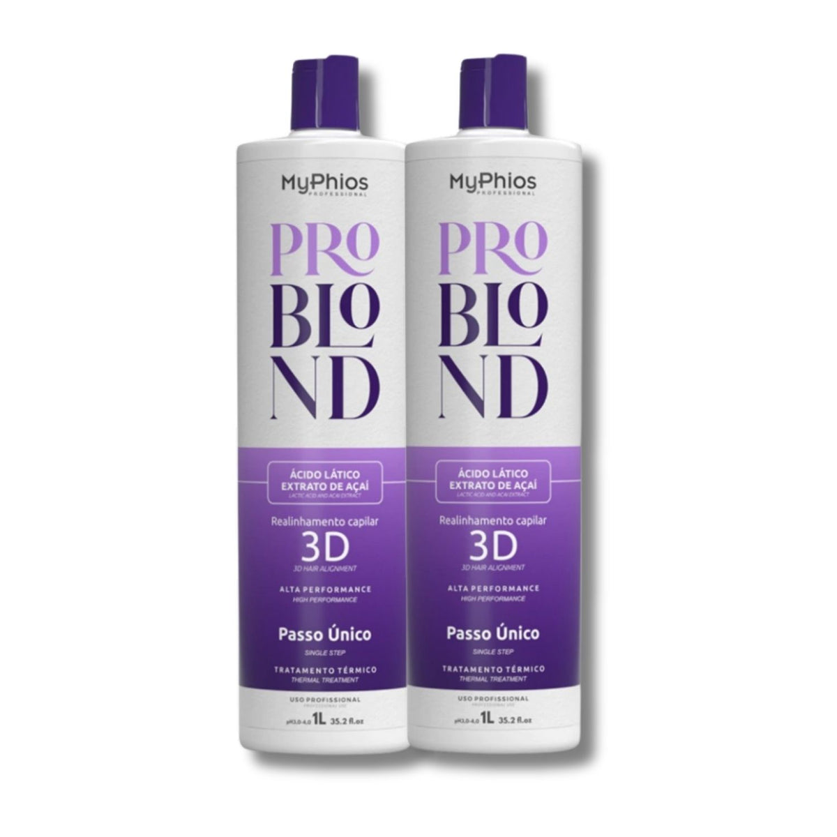 Kit MyPhios ProBlond 2 Realinhamento Capilar 1 Litro