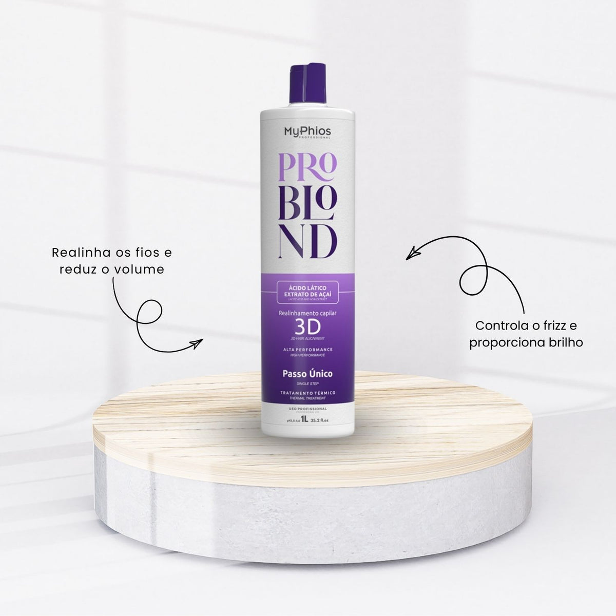 Kit MyPhios ProBlond 4 Realinhamento Capilar 1 Litro