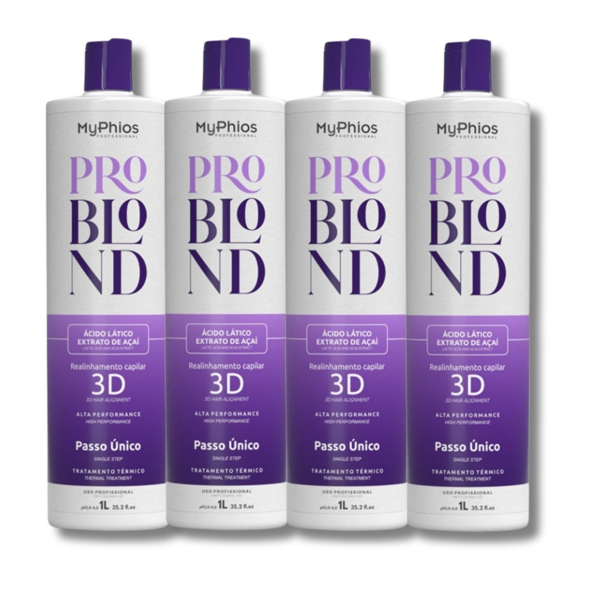 Kit MyPhios ProBlond 4 Realinhamento Capilar 1 Litro