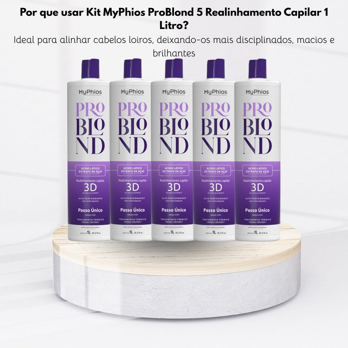 Kit MyPhios ProBlond 5 Realinhamento Capilar 1 Litro