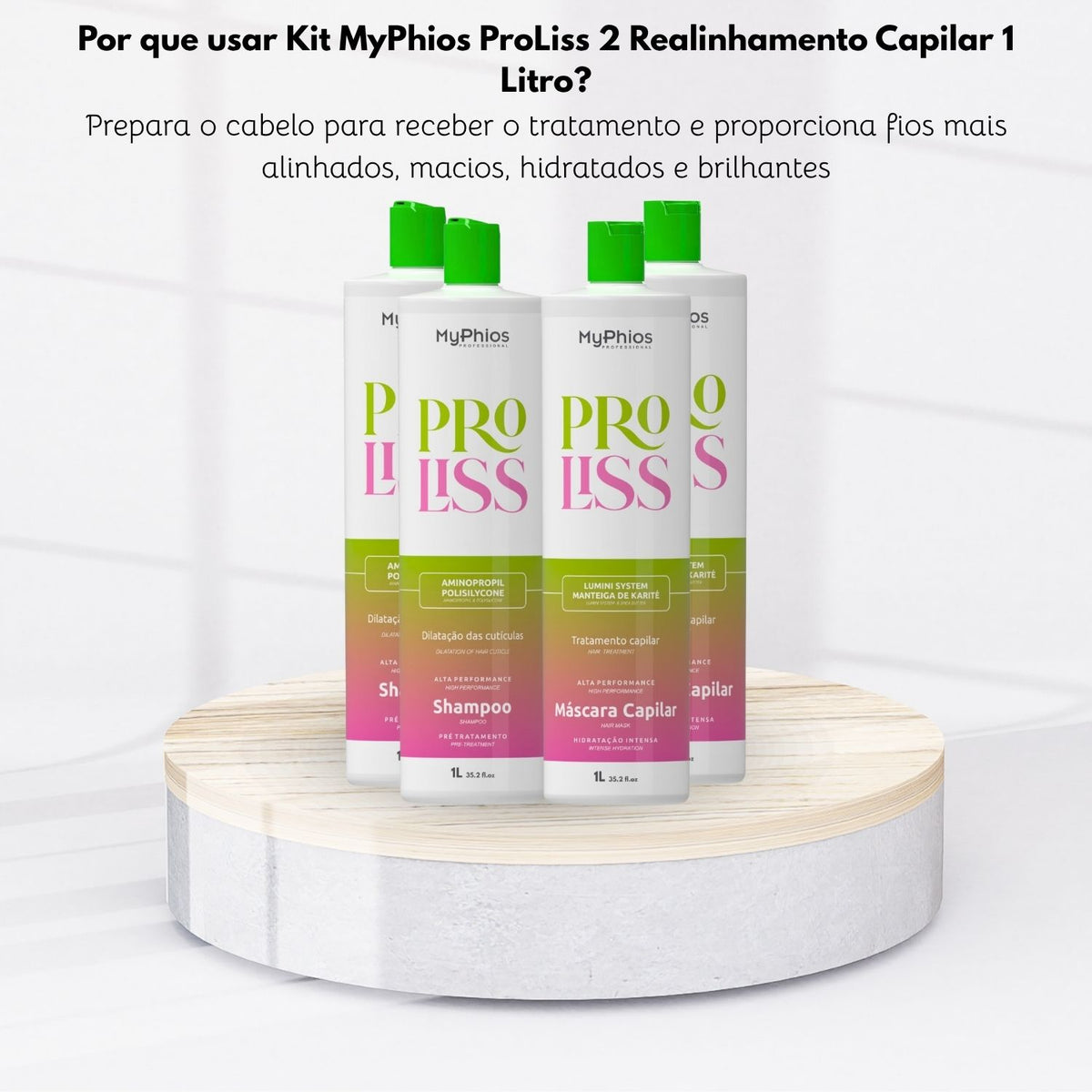 Kit MyPhios ProLiss 2 Realinhamento Capilar 1 Litro