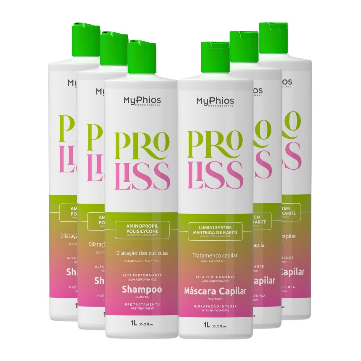 Kit MyPhios ProLiss 3 Realinhamento Capilar 1 Litro