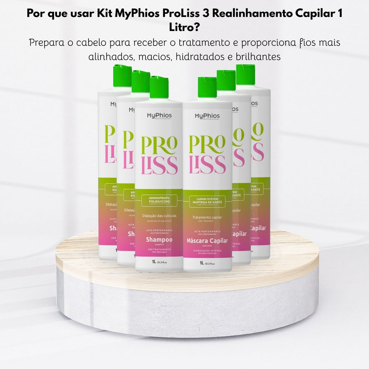 Kit MyPhios ProLiss 3 Realinhamento Capilar 1 Litro