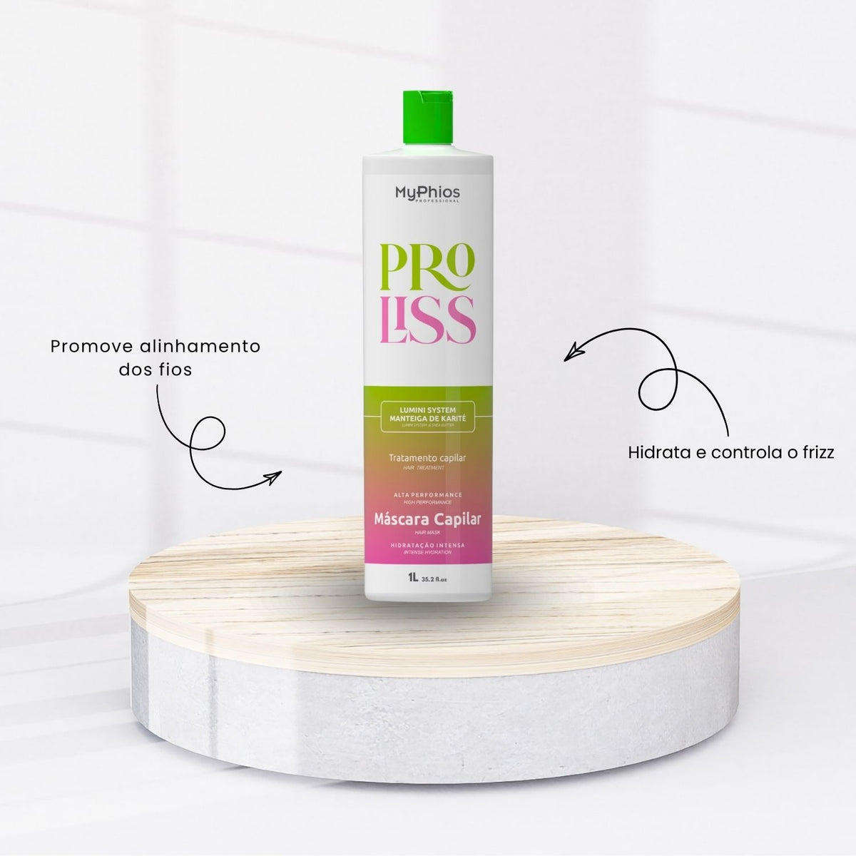 Kit MyPhios ProLiss 4 Realinhamento Capilar 1 Litro