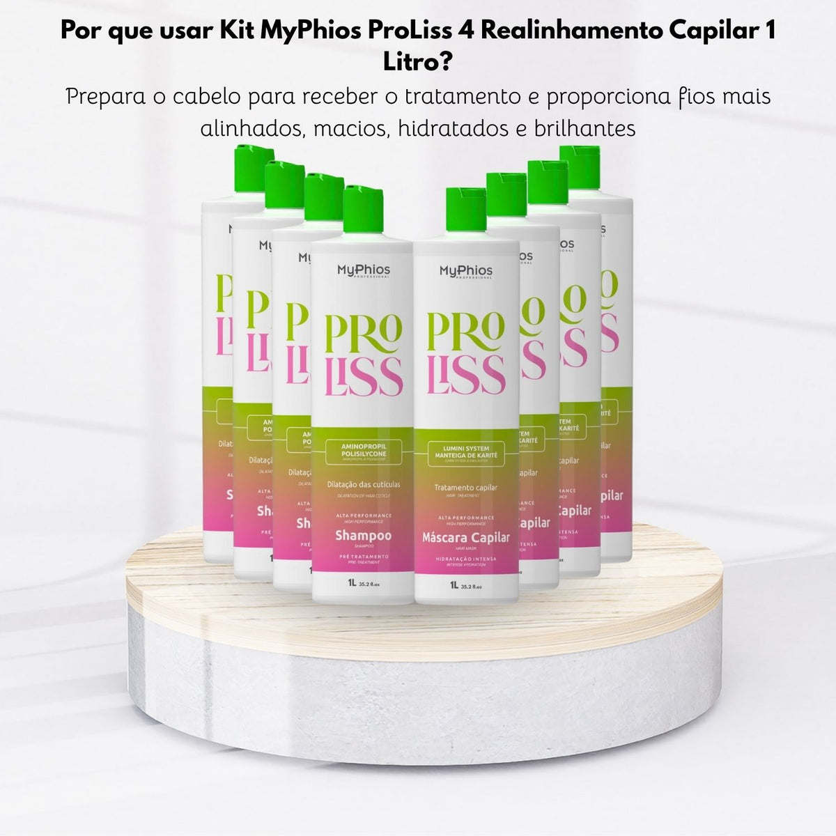 Kit MyPhios ProLiss 4 Realinhamento Capilar 1 Litro