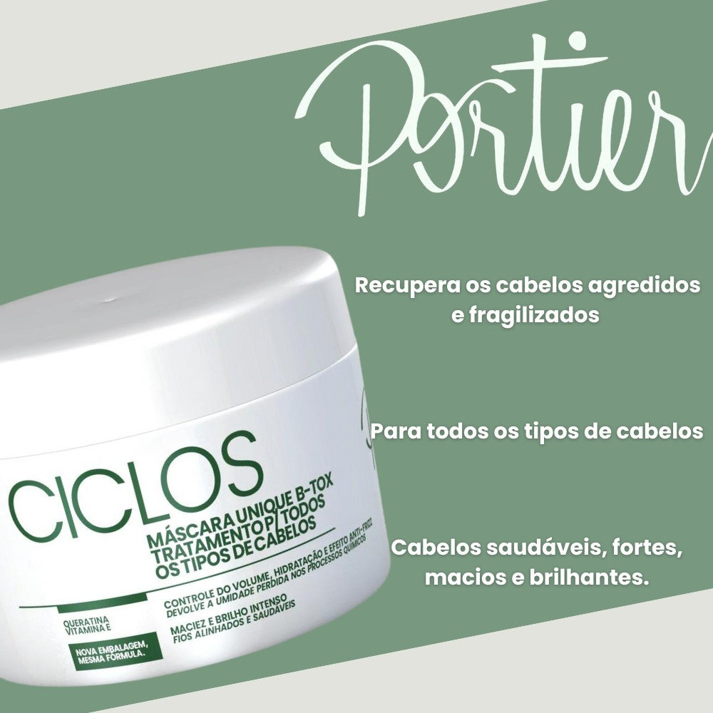 Botox Capilar Capilar Portier Ciclos Unique B-Tox Máscara Capilar 250 g