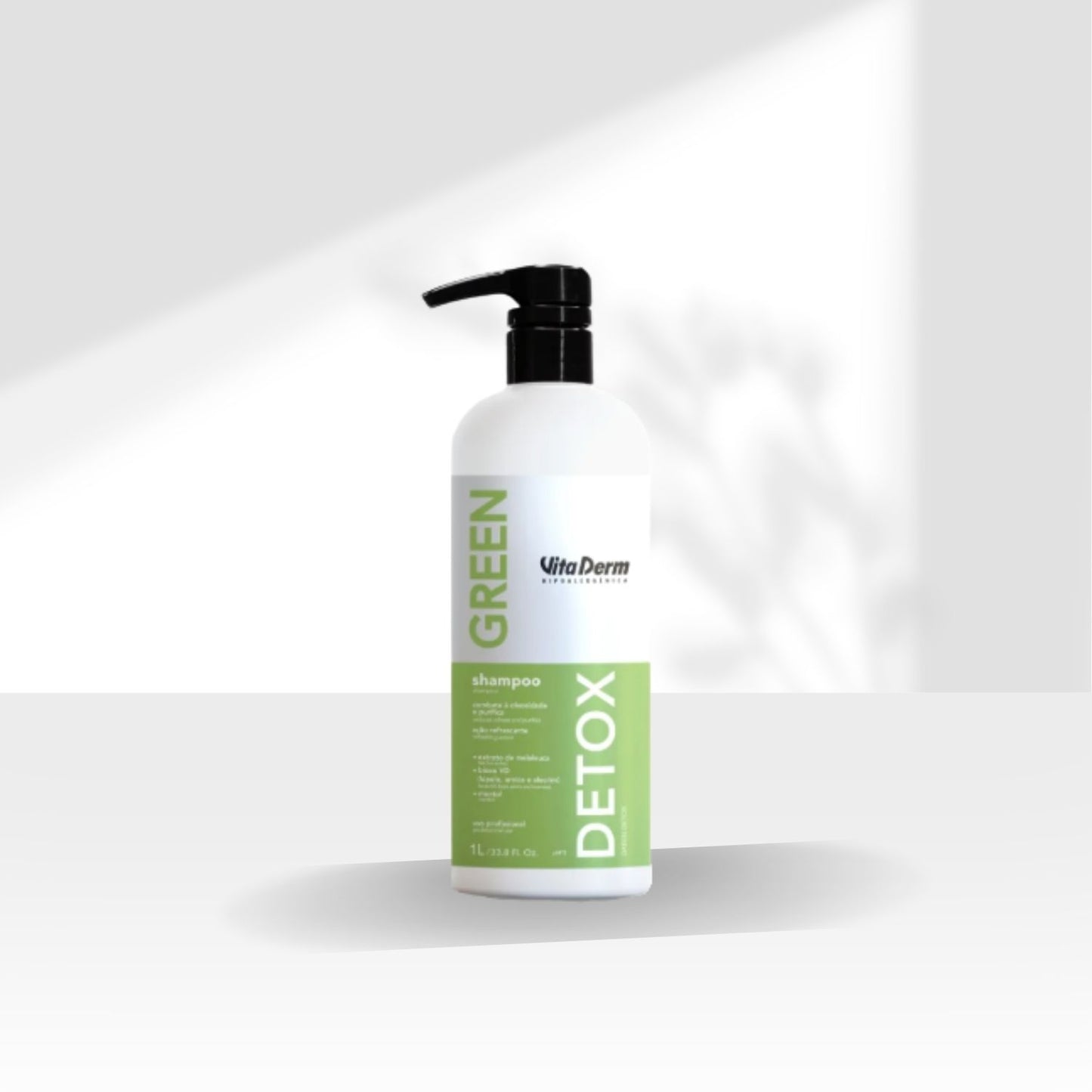 Shampoo Vita Derm Green Detox Cabelos Oleosos 1 Litro