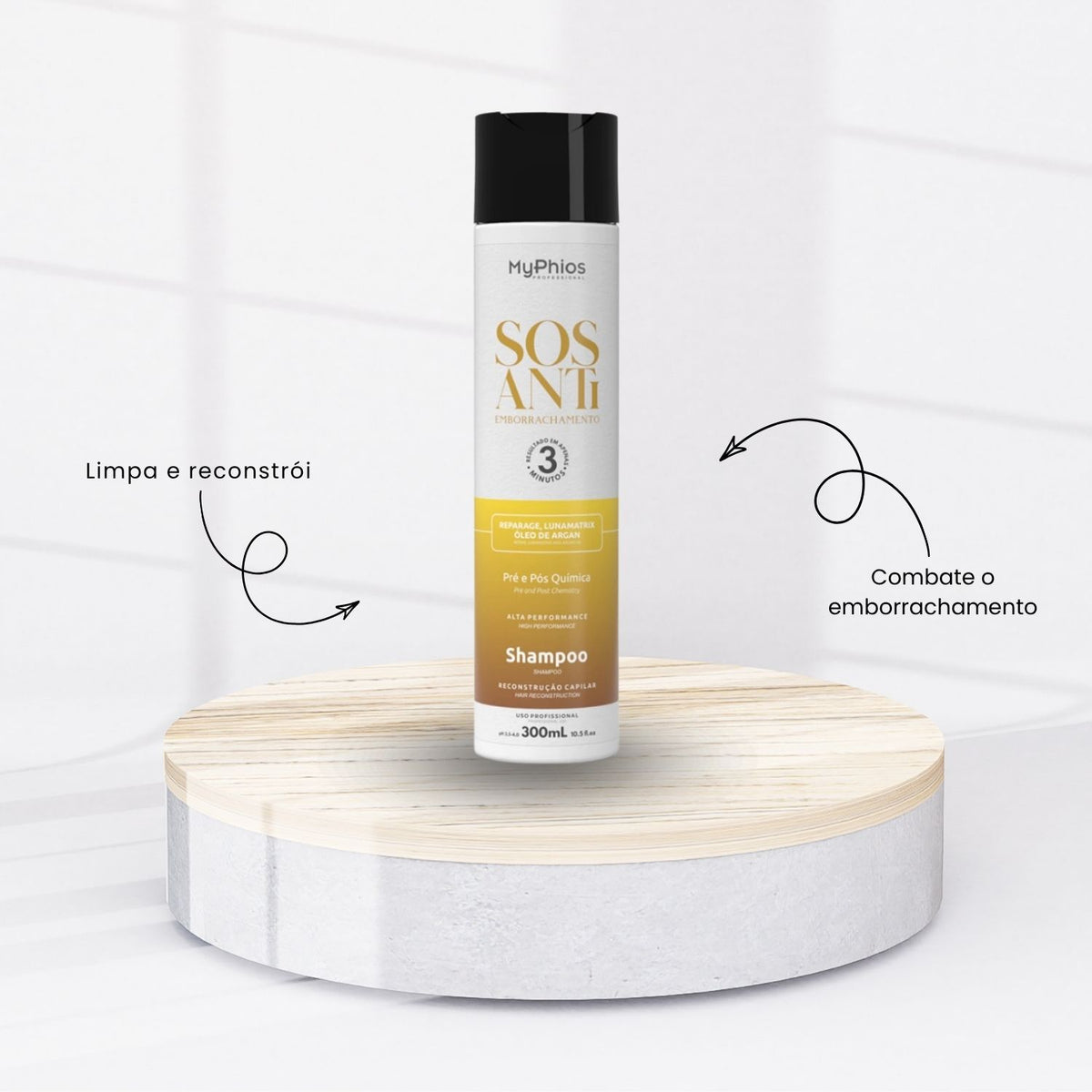 Kit MyPhios SOS Antiemborrachamento Shampoo e Condicionador 300 ml