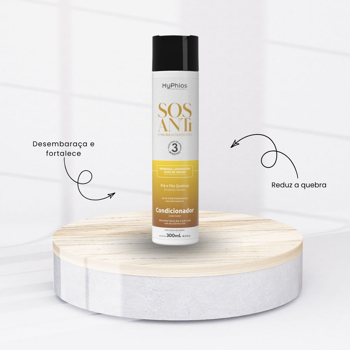 Kit MyPhios SOS Antiemborrachamento Shampoo e Condicionador 300 ml
