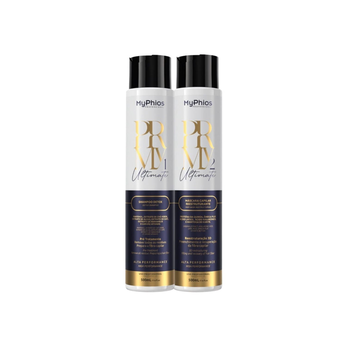 Kit MyPhios Ultimate PRMY Shampoo Detox e Máscara 500 ml