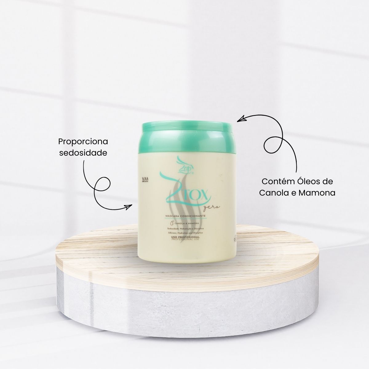 Botox Capilar Zap Ztox Zero Orgânico Canola e Mamona Condicionante 950 g