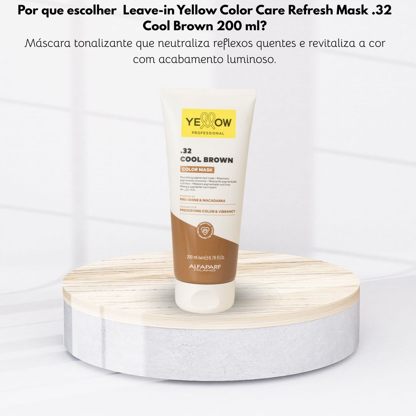 Leave-in Yellow Color Care Refresh Mask .32 Cool Brown 200 ml