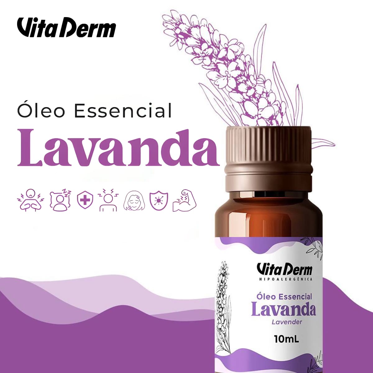 Oleo Essencial Vita Derm de Lavanda 10 ml