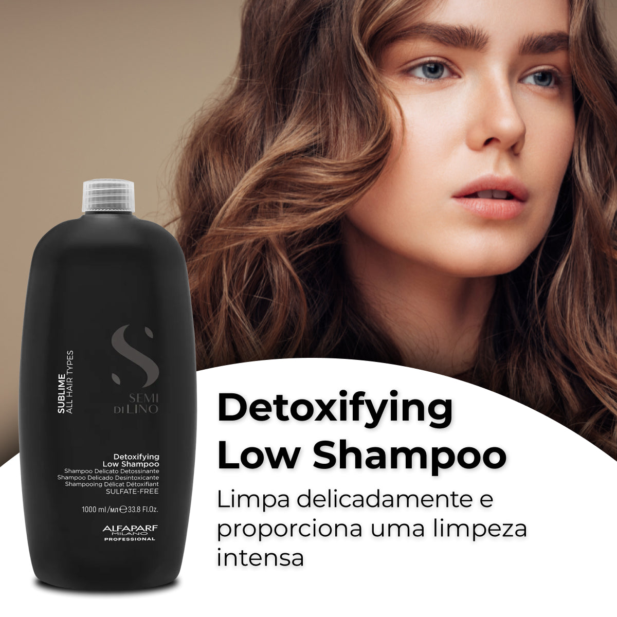 Shampoo Antirresíduo Alfaparf Semi di Lino Sublime Detoxifying Low 1 Litro
