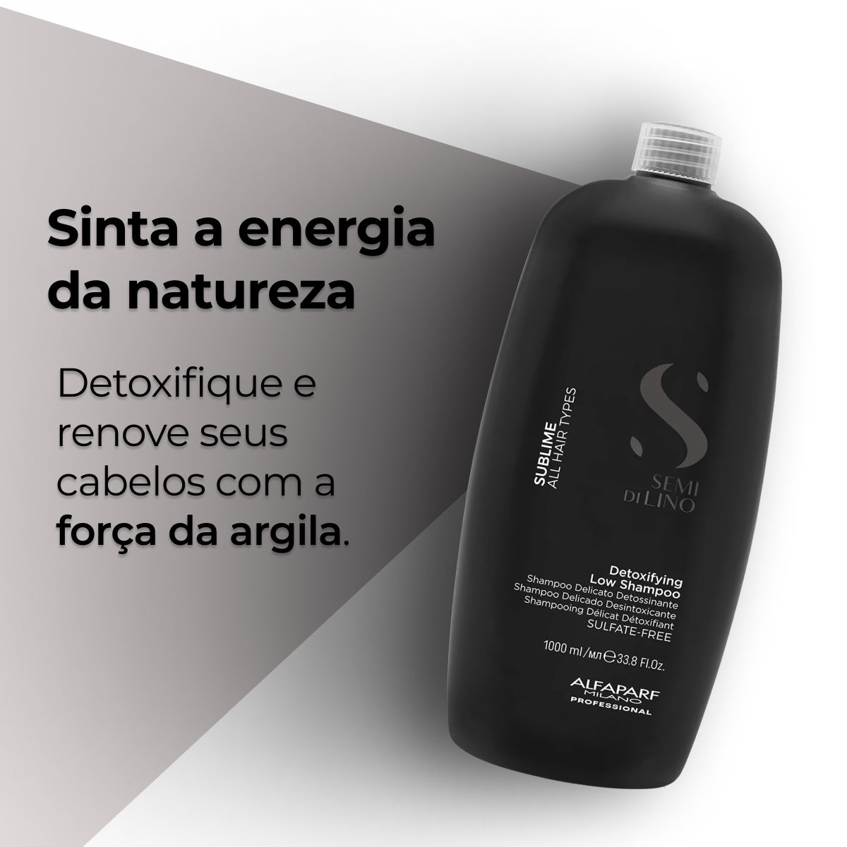 Shampoo Antirresíduo Alfaparf Semi di Lino Sublime Detoxifying Low 1 Litro