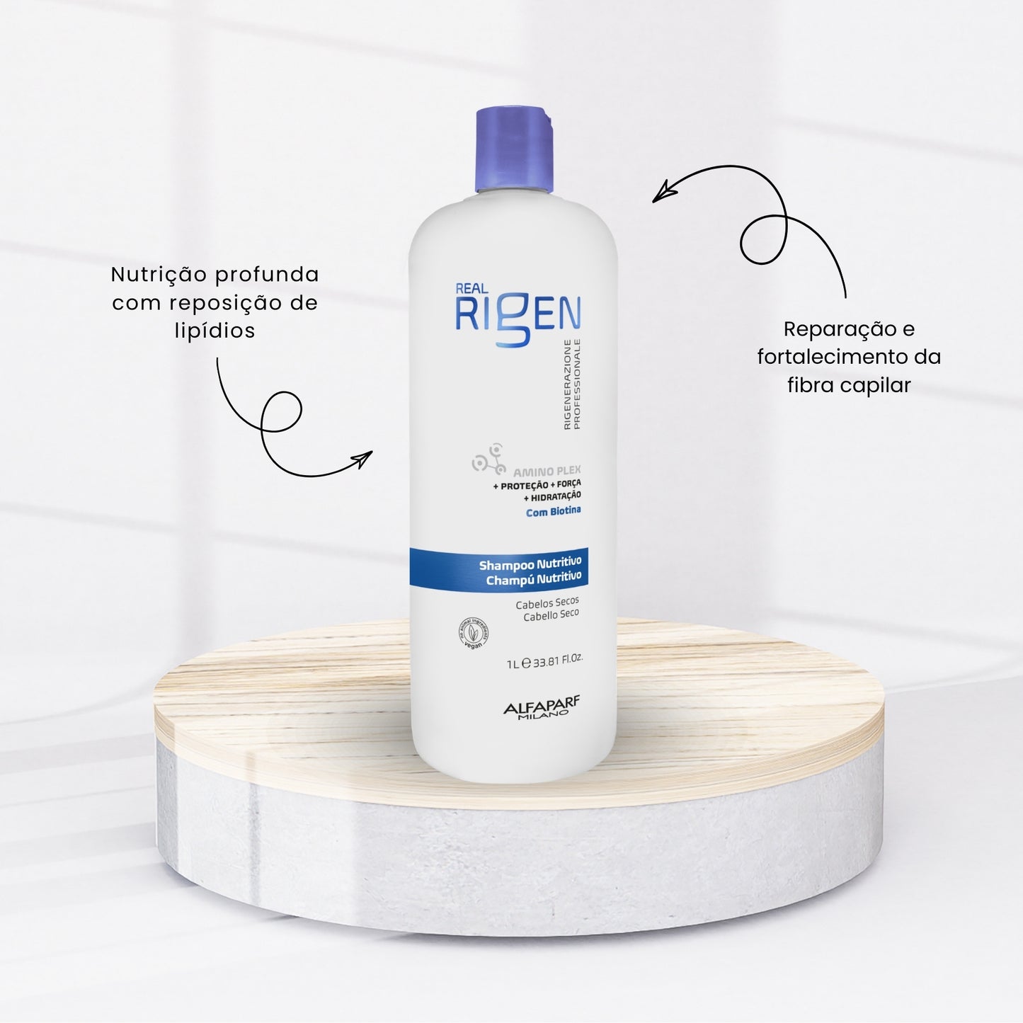 Shampoo Alfaparf Real Rigen Nutritivo Shampoo Hidratante 1 Litro