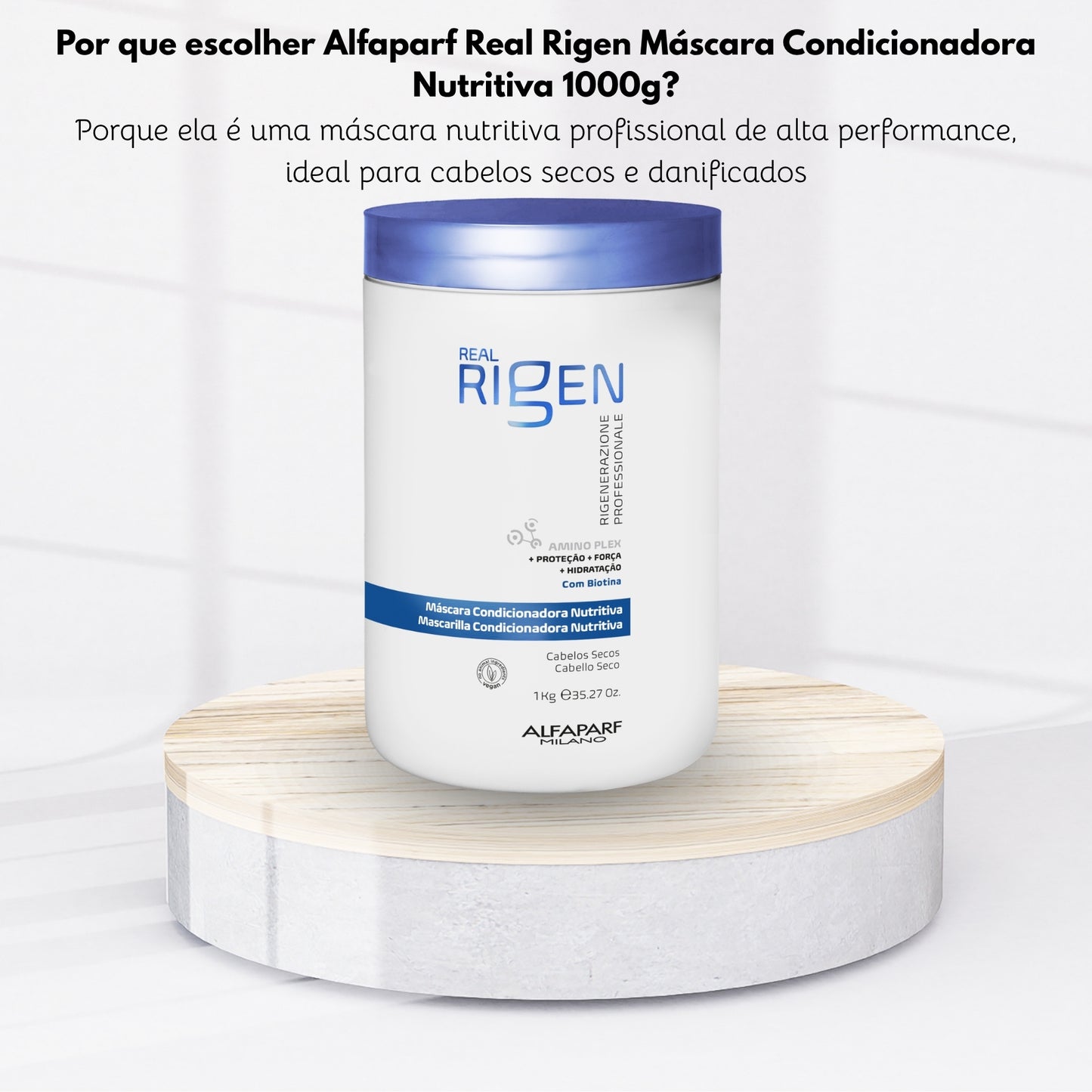Máscara Alfaparf Real Rigen Condicionadora Nutritiva 1000 g