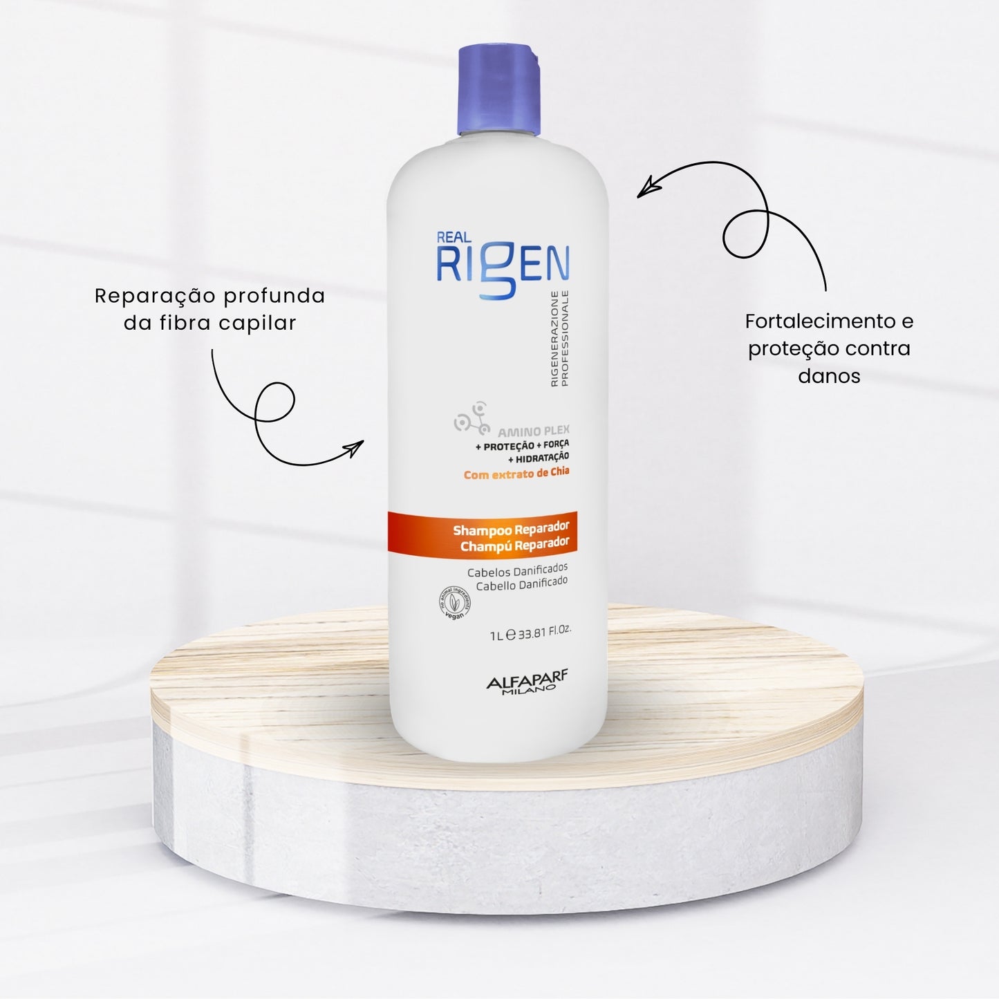 Shampoo Alfaparf Real Rigen Reparador 1 Litro