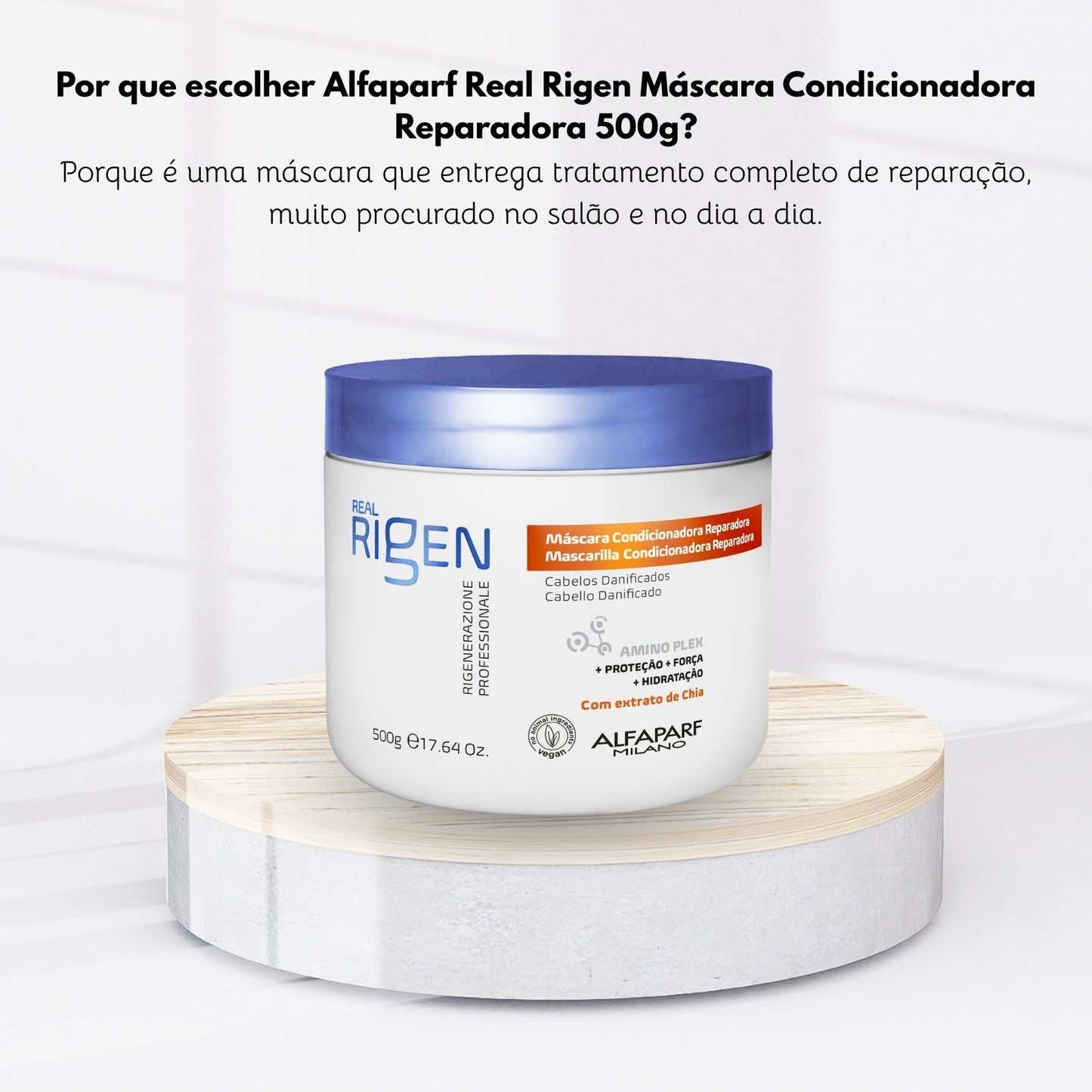 Máscara Alfaparf Real Rigen Condicionadora Reparadora 500 g