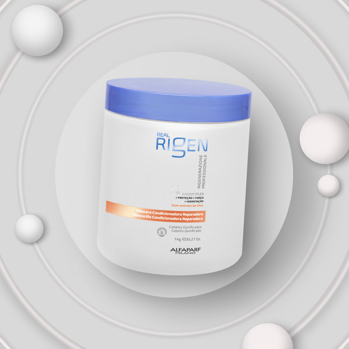 Máscara Alfaparf Real Rigen Condicionadora Reparadora 1000 g