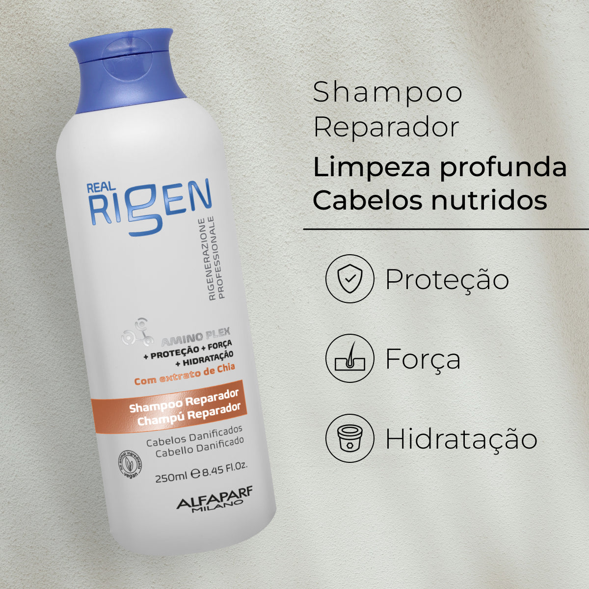 Shampoo Alfaparf Real Rigen Reparador 250 ml