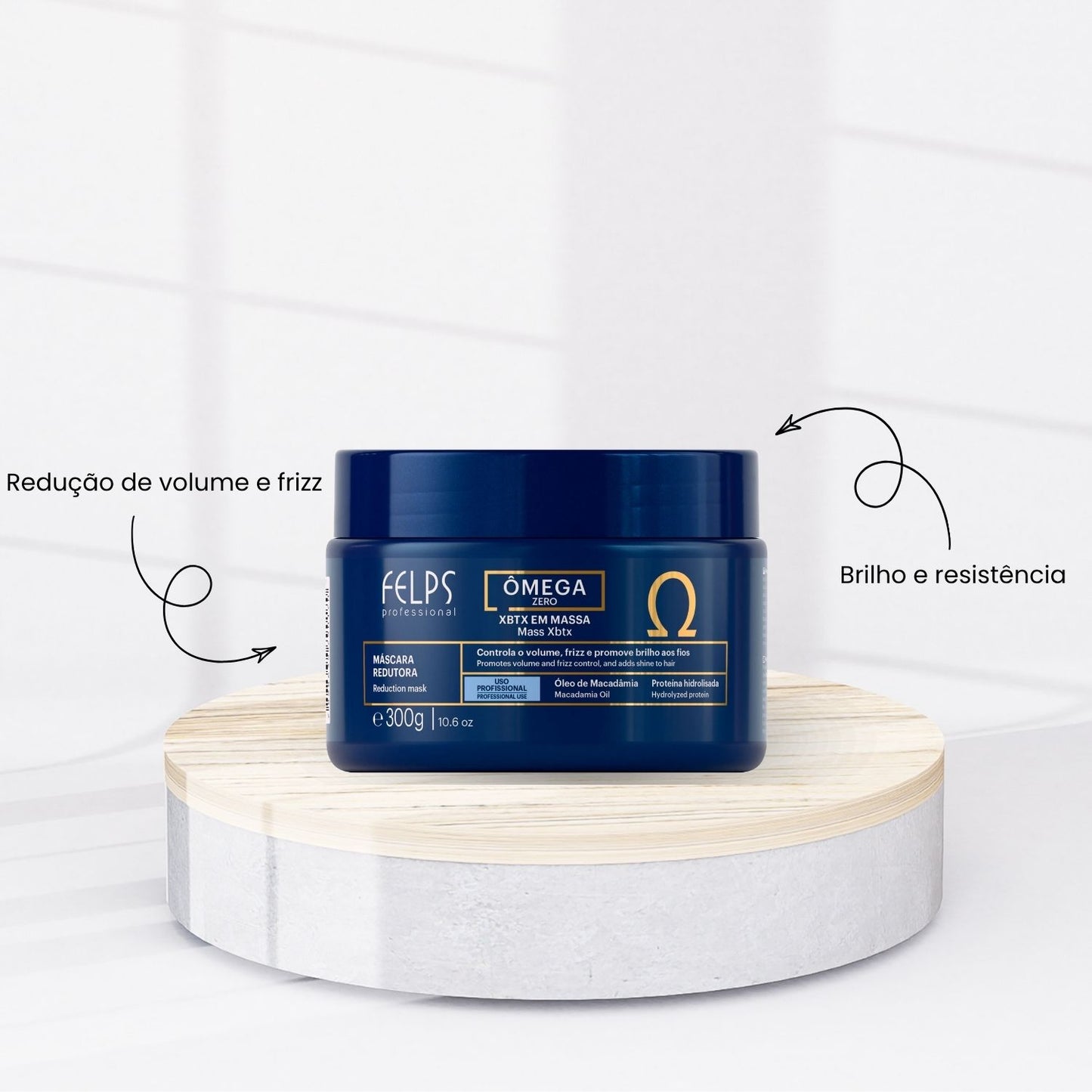 Botox Capilar Felps Omega Zero Redutor de Volume 300 g