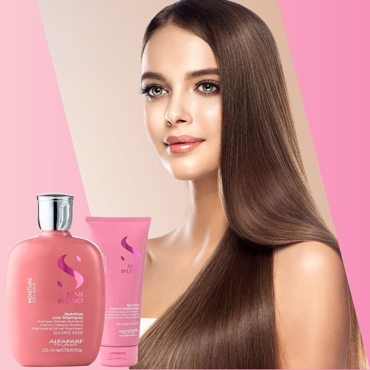 Kit Alfaparf Semi di Lino Moisture Nutritive Shampoo + Condicionador Pequeno