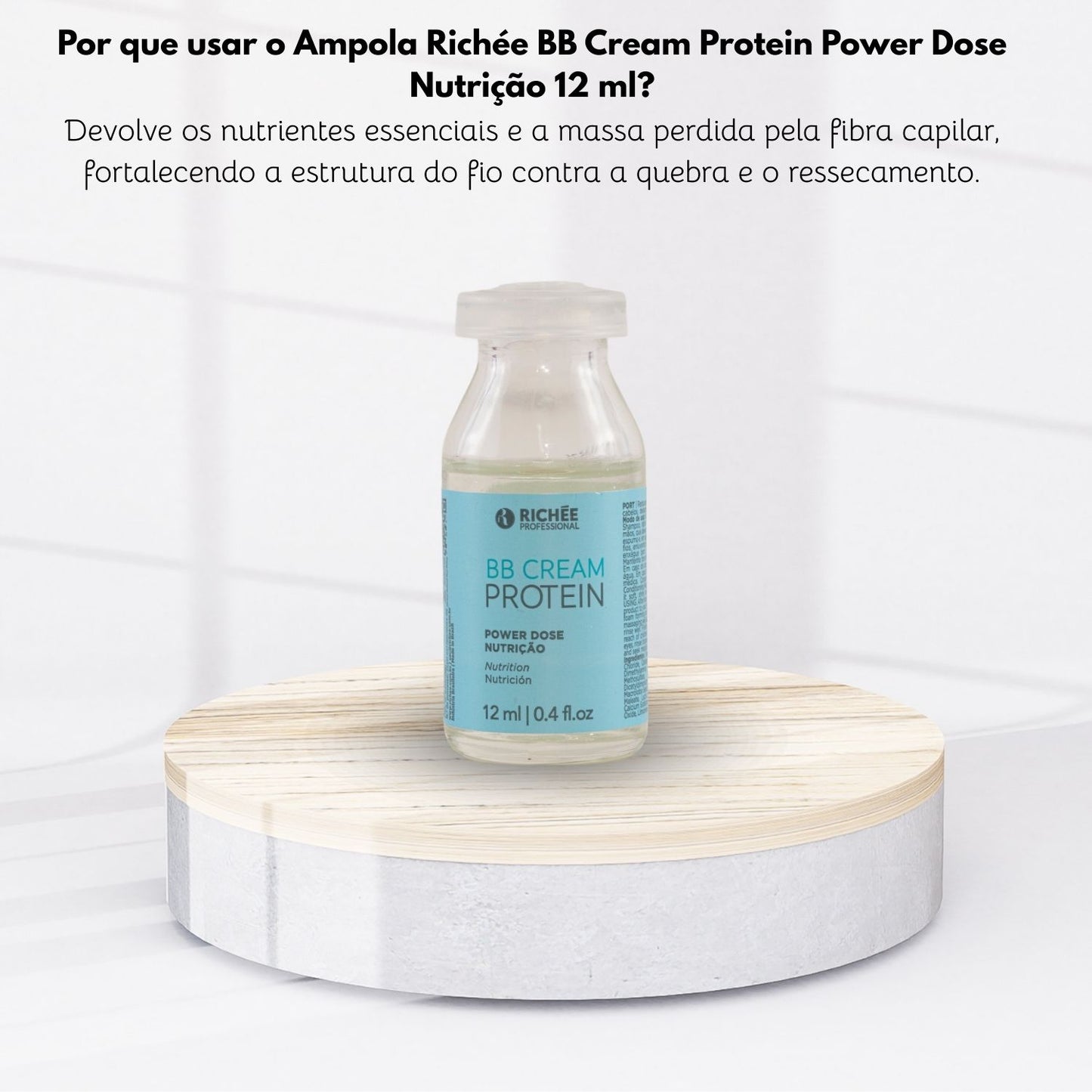 Ampola Richée BB Cream Protein Power Dose Nutrição 12 ml