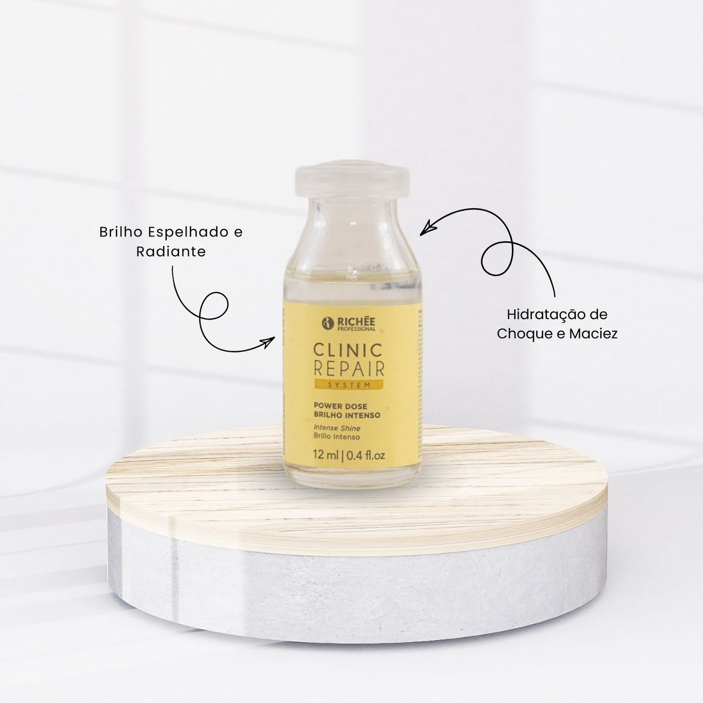 Ampola Richée Clinic Repair Power Dose Brilho Intenso 12 ml
