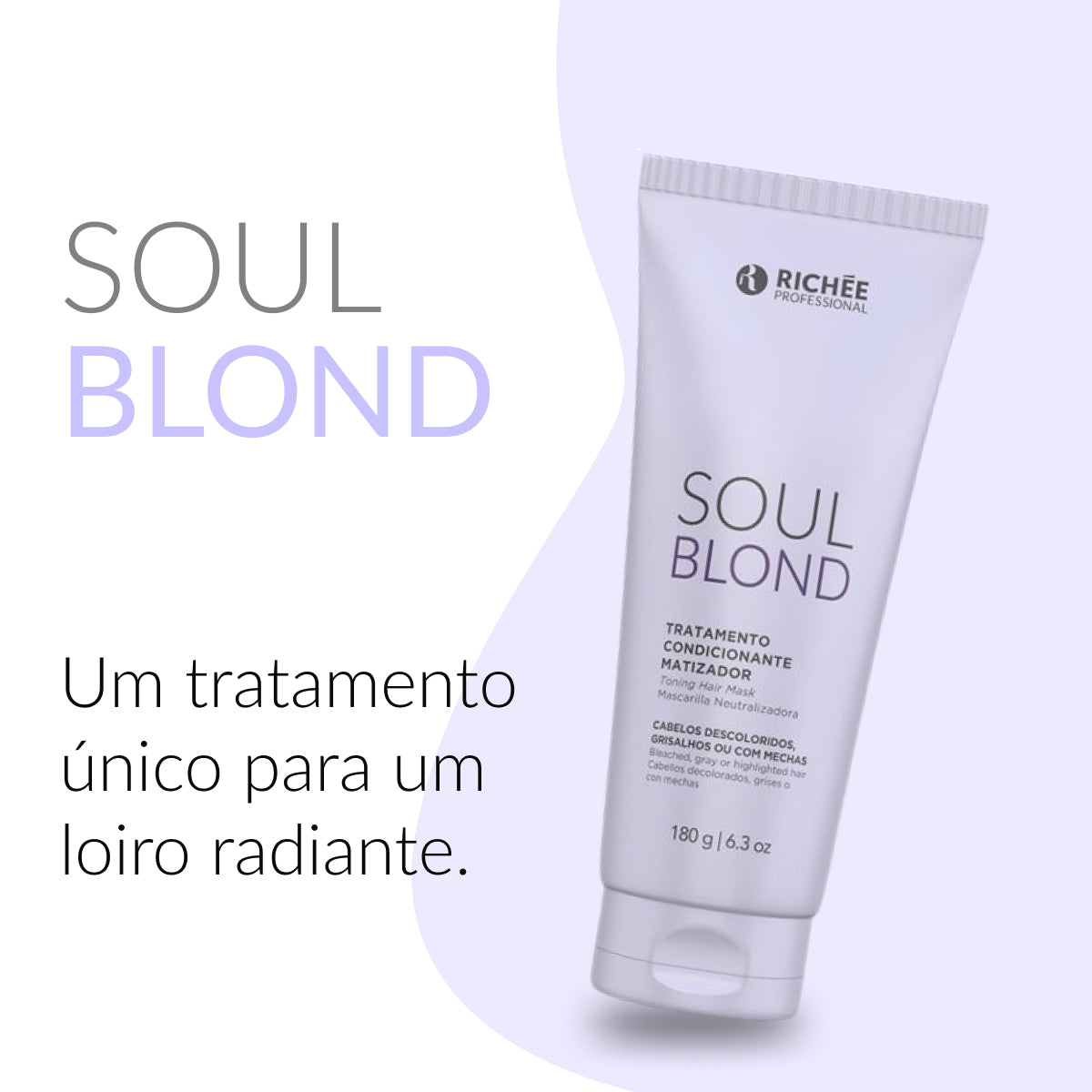Máscara Richée Soul Blond Tratamento Condicionante Matizador 180 g