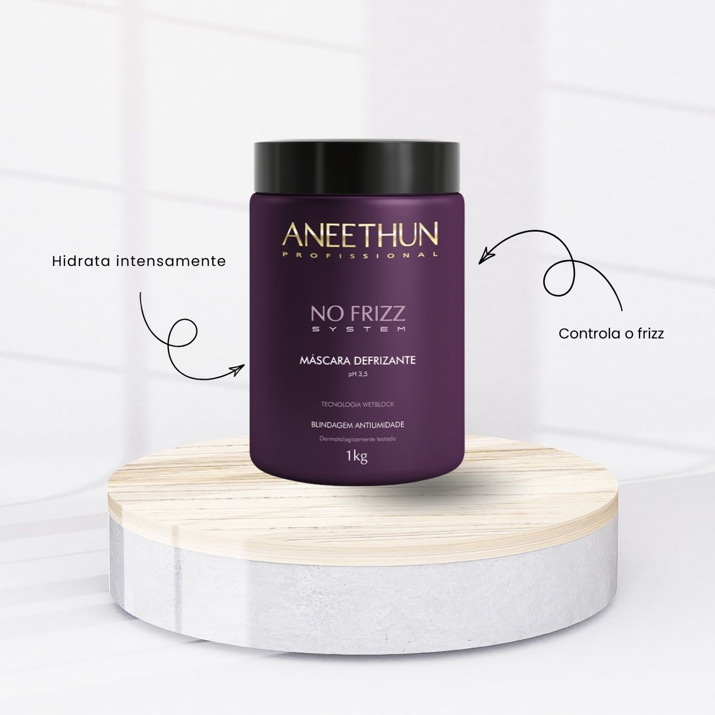 Máscara Aneethun No Frizz Defrizante 1000 g