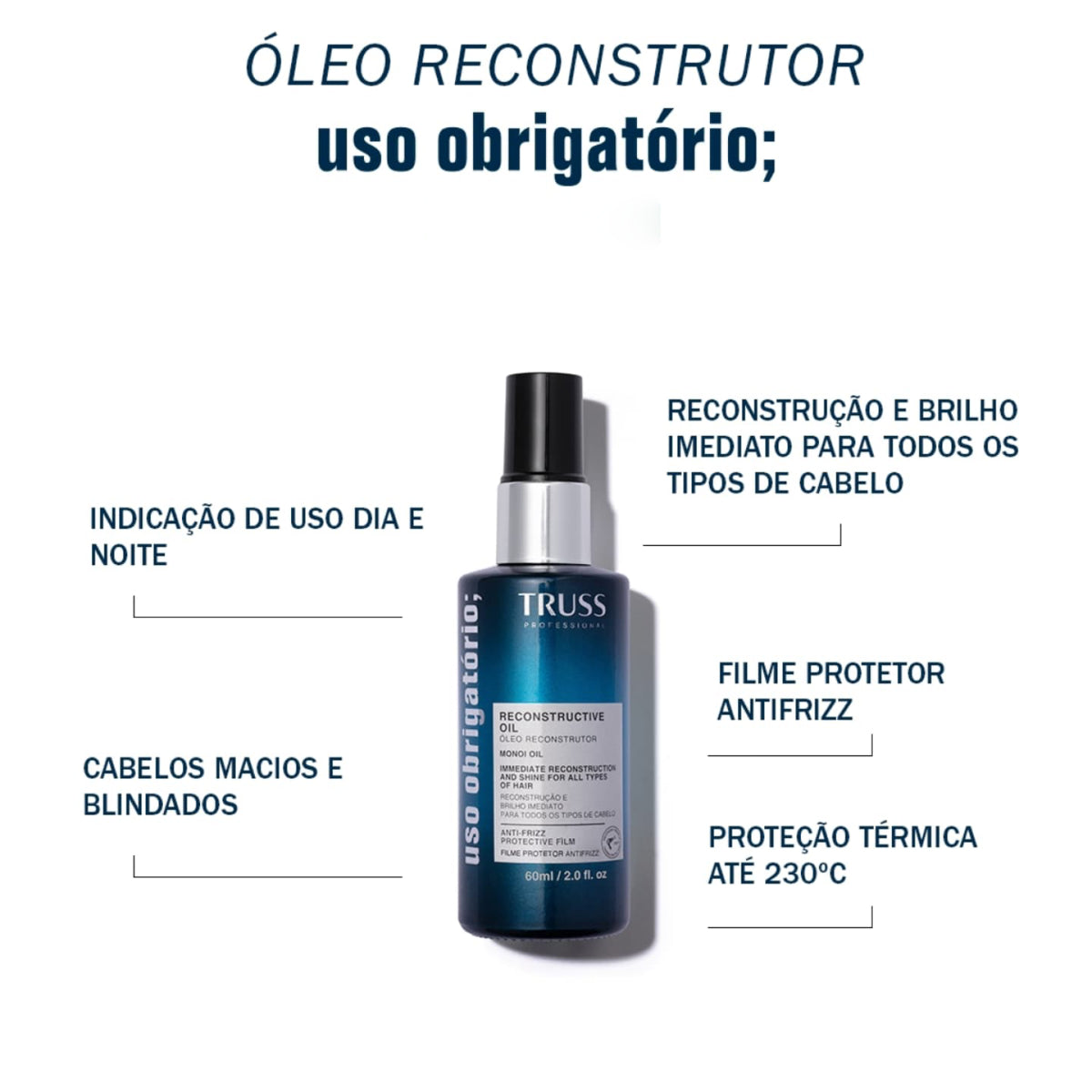 Oleo Truss Uso Obrigatório Reconstrutor 60 ml